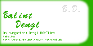balint dengl business card